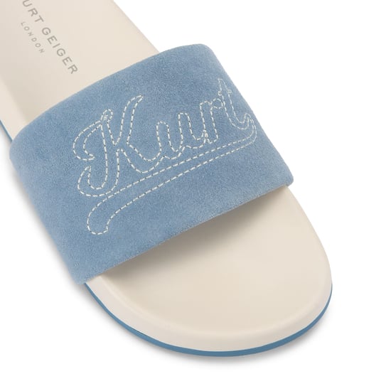 Kurt Geiger London Suede Script Slide Sandals - Image 4