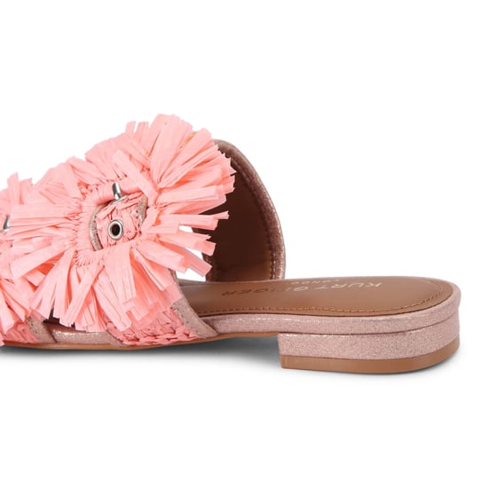 Kurt Geiger London Raffia Buckle Flat Sdl Sandals - Image 3