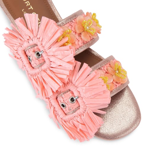 Kurt Geiger London Raffia Buckle Flat Sdl Sandals - Image 4