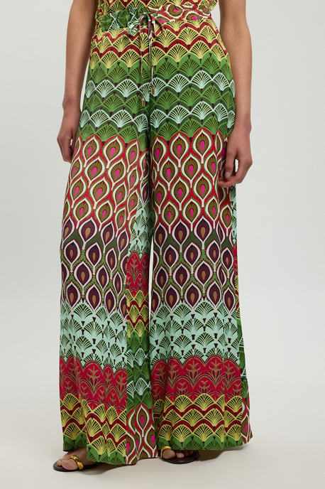 Satin Viscose Multi Print Trouser - Image 2