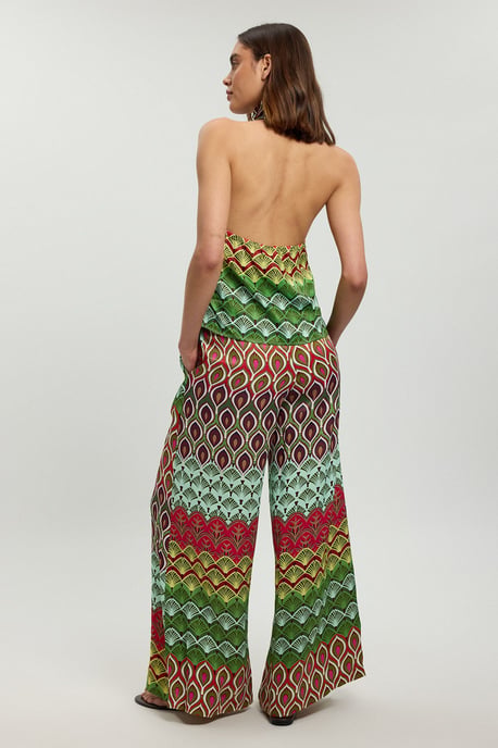 Satin Viscose Multi Print Trouser - Image 3