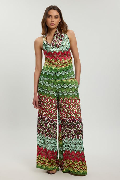 Satin Viscose Multi Print Trouser - Image 4