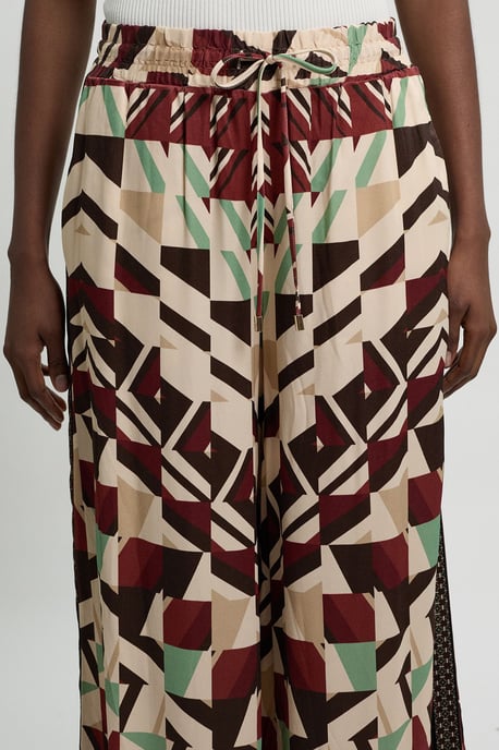 Satin Viscose Multi Print Trouser - Image 5