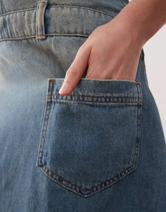 COLLUSION iconic denim dress in vintage wash - Image 4