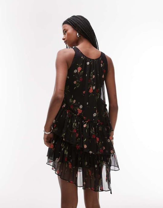Allsaints rach dress in briar black - Image 4