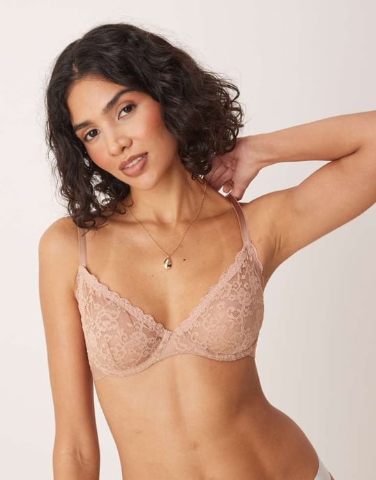 ASOS DESIGN Lila 2 pack underwired bra in sand - Image 4