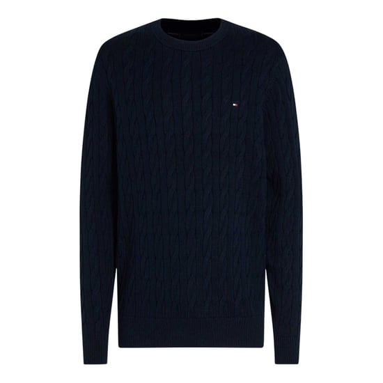 Tommy Hilfiger Heren Kabeltrui Katoen Ronde Hals (Woestijnlucht) - Image 3