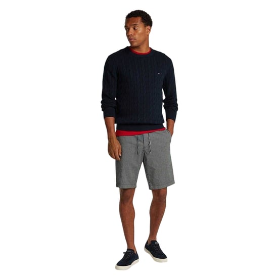 Tommy Hilfiger Heren Kabeltrui Katoen Ronde Hals (Woestijnlucht) - Image 4