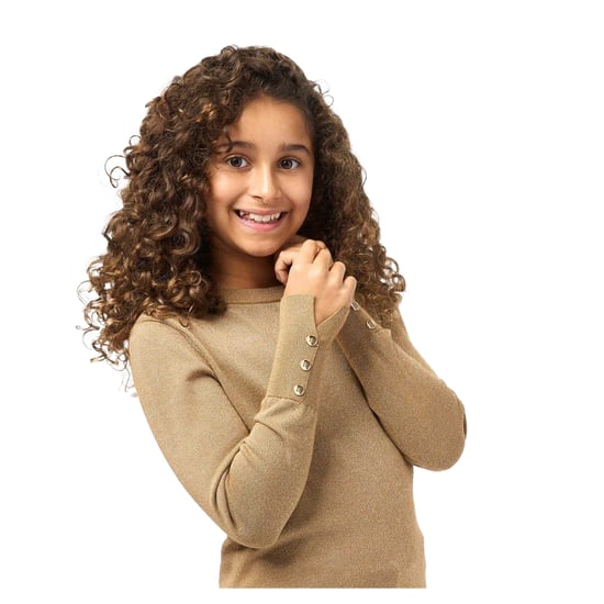 Biba Meisjes Shimmer Trui (Goud) - Image 4