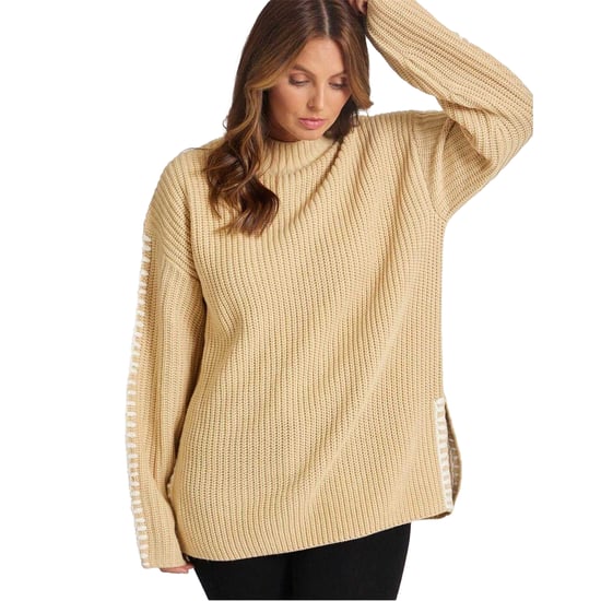 Be You Damestrui met contrasterende stiksels (Beige) - Image 2