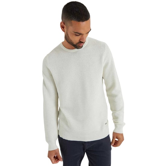 Threadbare Heren Yarra-trui met structuur, normale pasvorm (Ecru) - Image 2