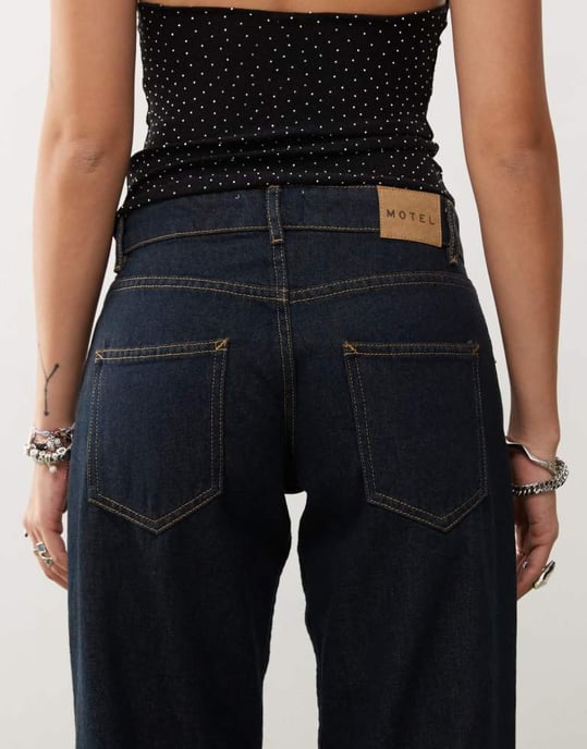 Motel low rise parallel jeans in indigo - Image 4