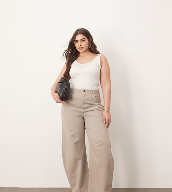 ARRANGE Curve sydney denim barrel leg jean in heather grey - Image 1