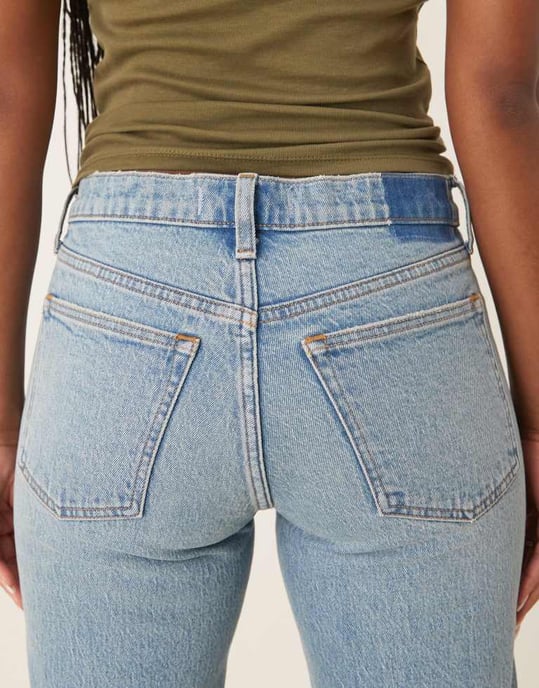 Abercrombie & Fitch curve love ultra high rise ankle straight jeans in dark wash - Image 2