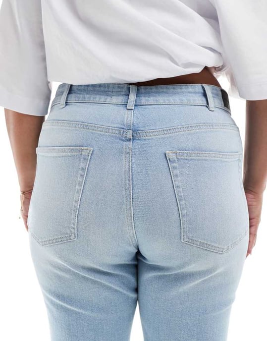 ONLY Curve wide leg jeans in light blue - Image 4