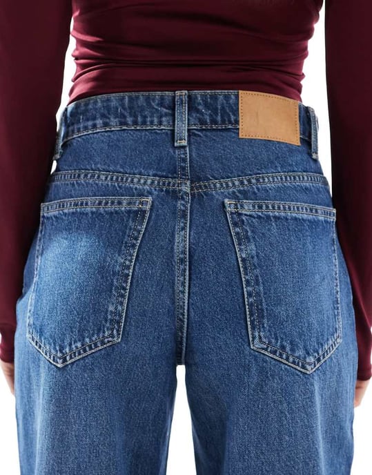 Cotton On relaxed wide leg jean in pure blue - Image 4