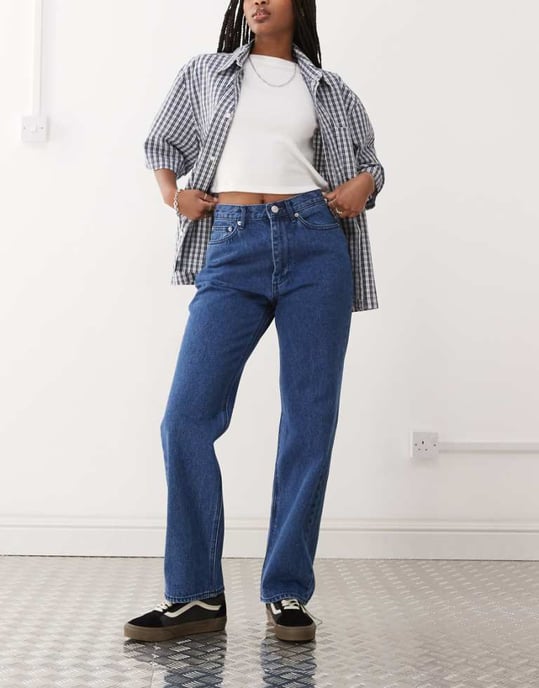 Obey Everyday slim fit denim jeans in dark wash blue - Image 1