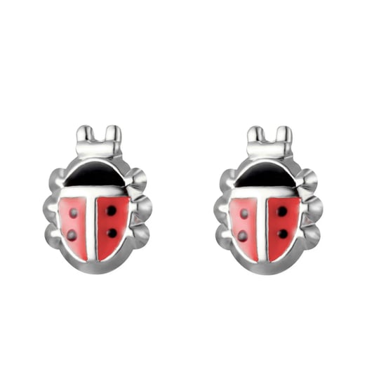Sterling Silver Enamel Ladybird Children's Stud Earrings With Novelty Box - Image 5