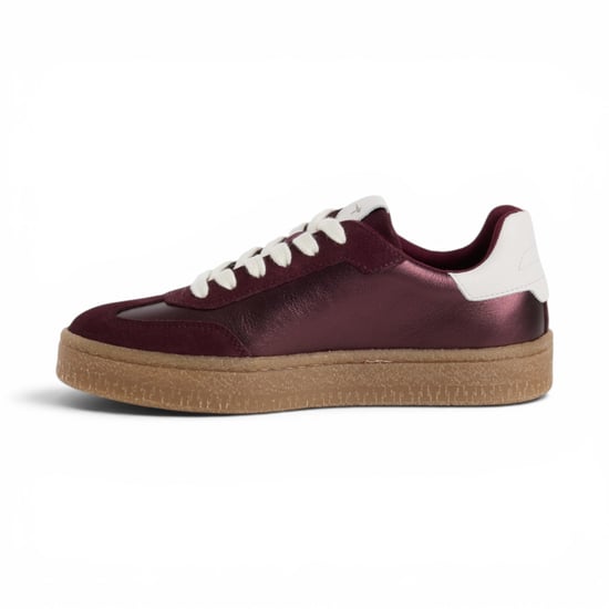 Tamaris dames bordeauxrode leren sneakerschoenen - 23723-44 - Image 3