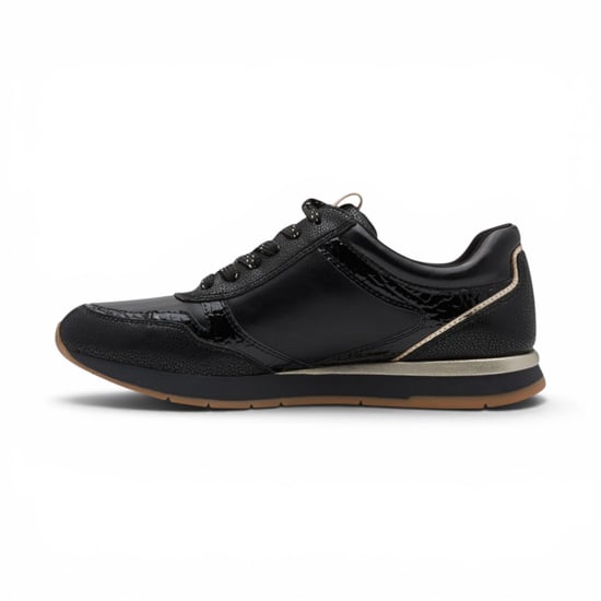Tamaris damer svarta konstlädermodesneakers med snörning - 23613-46 - Image 4
