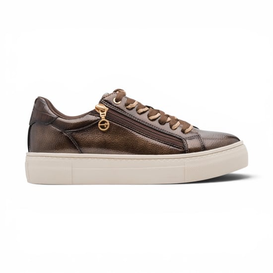 Tamaris dames bruine nepleren Fashion Strike-sneakers - Image 1