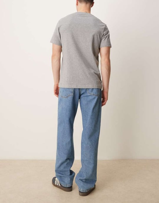 ASOS DESIGN baggy jeans in mid wash blue - Image 3