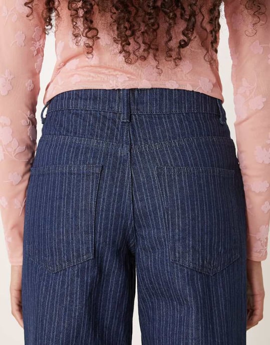 ASOS DESIGN boyfriend jean in striped denim - Image 4