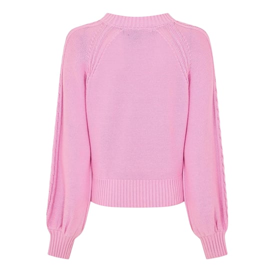 French Connection Womens/Ladies Cable Knit Jumper (Bubblegum Pink) - Image 3
