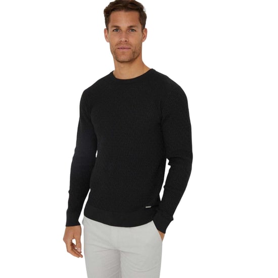 Threadbare Herentrui met Staleyhall-logo (Zwart) - Image 2