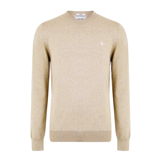 Jack Wills Heren Seabourne Logo Crew Hals Trui (Steen) - Image 2