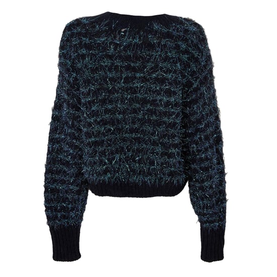 Boss Dames/Dames Metallic Thread Regular Sweater Top met lange mouwen (Zwart Gemengd) - Image 2