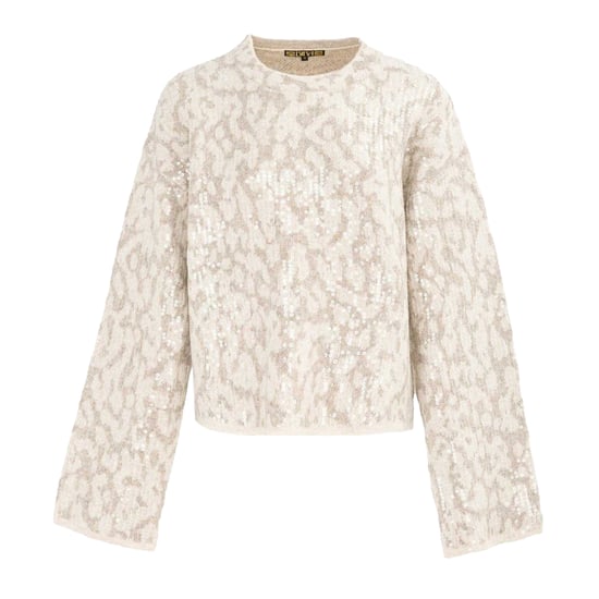 Biba Dames Luipaardprint Trui (Beige/Grey) - Image 1