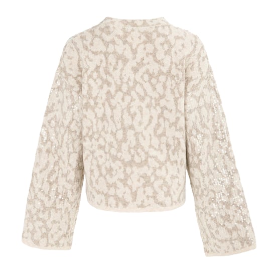 Biba Dames Luipaardprint Trui (Beige/Grey) - Image 2