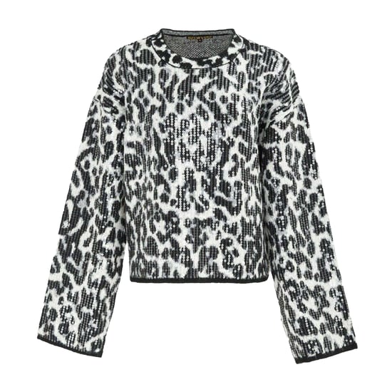 Biba Dames Leopardprint Trui (Zwart/Grijs) - Image 1