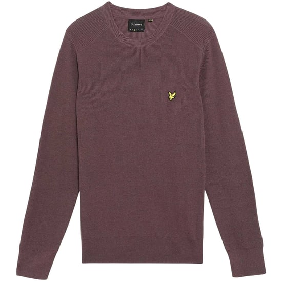 Lyle & Scott Heren Geribde Raglan Trui (Espresso) - Image 1
