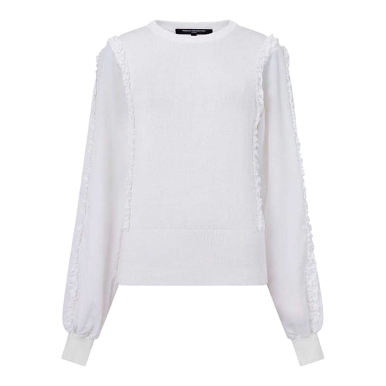 French Connection Womens/Ladies Krista Ruffle Trim Sweater Top (White) - Image 1