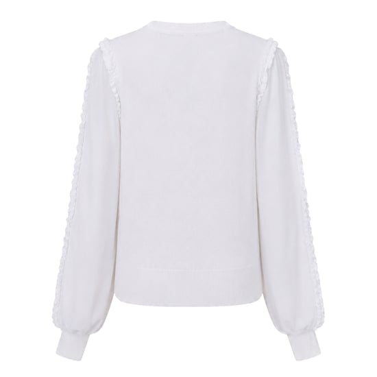 French Connection Womens/Ladies Krista Ruffle Trim Sweater Top (White) - Image 2