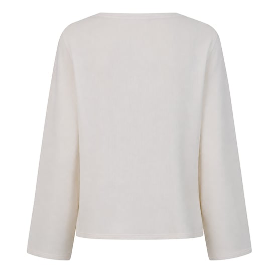 Boss Unisex Adult Waffle Knit Boat Neck Sweater Top (White) - Image 2