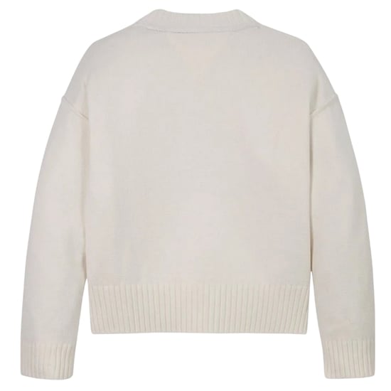 Tommy Hilfiger Meisjes New York Relaxed Fit Sweater Top (Ivoor) - Image 2