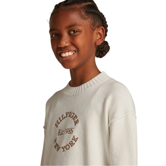 Tommy Hilfiger Meisjes New York Relaxed Fit Sweater Top (Ivoor) - Image 3