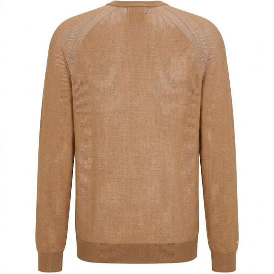 Boss Mens Fine Knit Raglan Jumper (Medium Beige) - Image 2