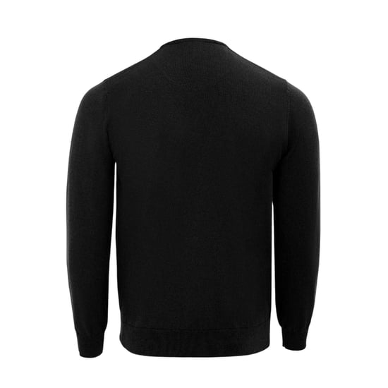 Giorgio Mens Knitted V Neck Jumper (Black) - Image 2