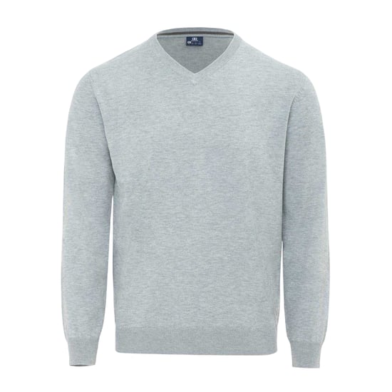 Giorgio Mens Polyester V Neck Jumper (Grey Marl) - Image 1