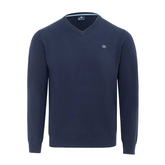 Giorgio Mens Polyester V Neck Jumper (Navy) - Image 1