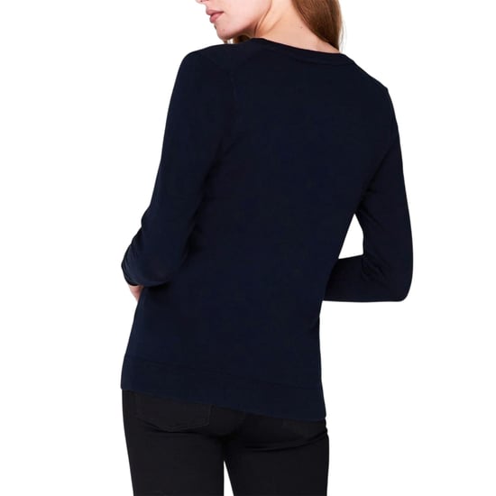 Tommy Hilfiger Dames/Dames Katoenen V Hals Sweater Top (Marine) - Image 4