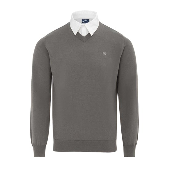 Giorgio Mens Knitted V Neck Jumper (Slate) - Image 1