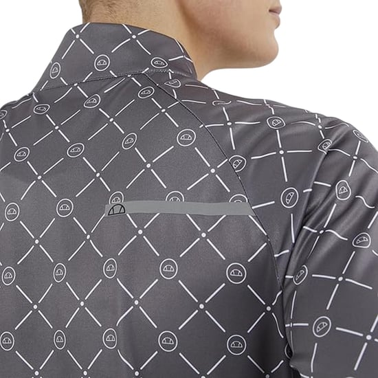 Ellesse Golftröja i fleece för män, Chieso, halv dragkedja, avslappnad passform (Grått) - Image 2