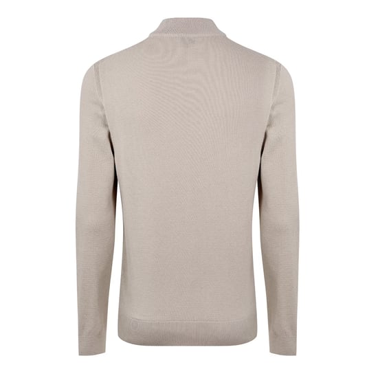 Boss Heren Ebrando-P gebreide trui met halve rits (Licht Beige) - Image 4