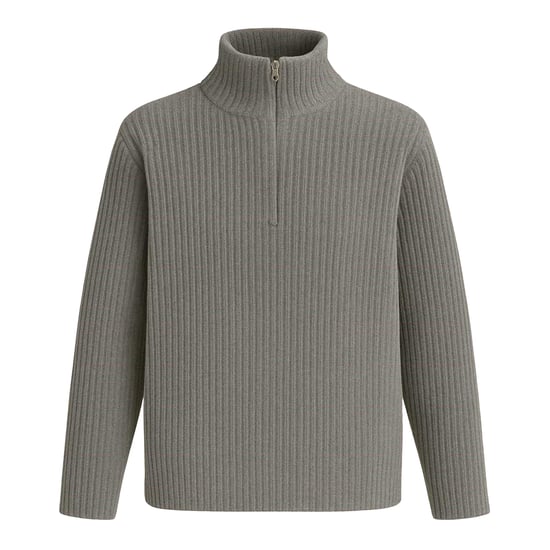 I Saw It First Womens/Ladies Zip Neck Jumper (Grey) - Image 1