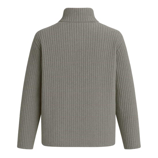 I Saw It First Womens/Ladies Zip Neck Jumper (Grey) - Image 2
